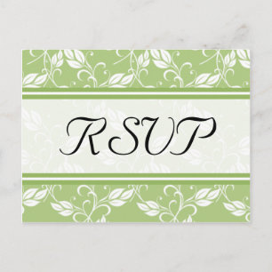 Green Regency Floral UAWG Wedding Postcards Einladungspostkarte