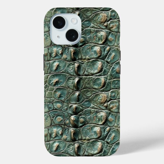 Green Reptile Skin Muster Case-Mate iPhone Hülle (Rückseite)