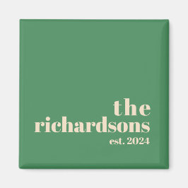 Green Retro modern minimalistisch Magnet