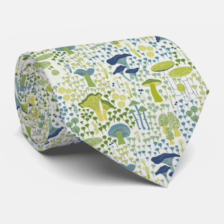Green Retro Mushroom Krawatte