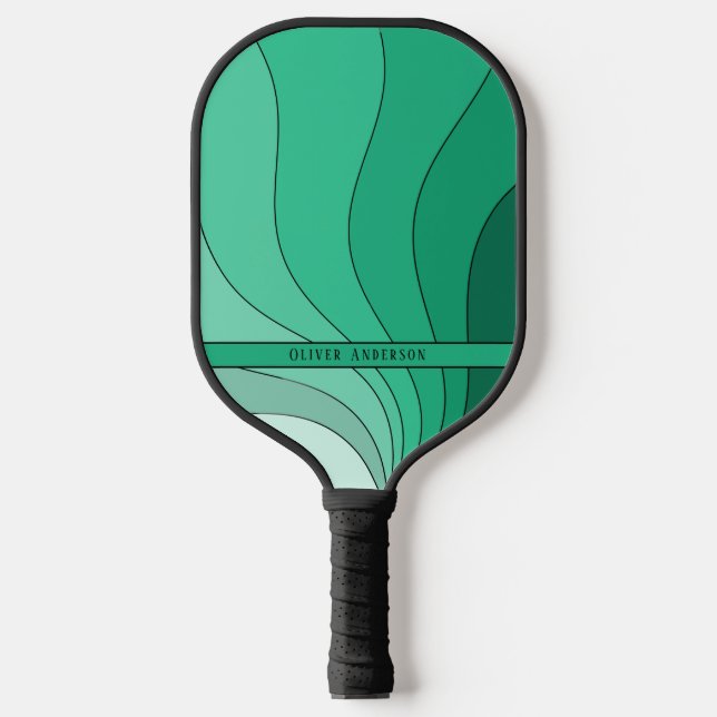 Green Retro Pickleball Schläger (Vorderseite)