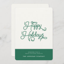 Green Retro Vintag Happy Holidays Unternehmen