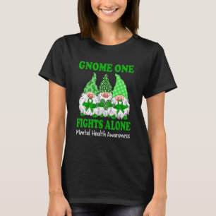 Green Ribbon Gnome ein Kampf allein psychische Ges T-Shirt