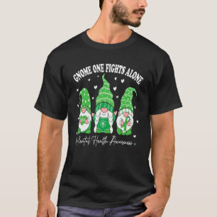 Green Ribbon Gnome ein Kampf allein psychische Ges T-Shirt