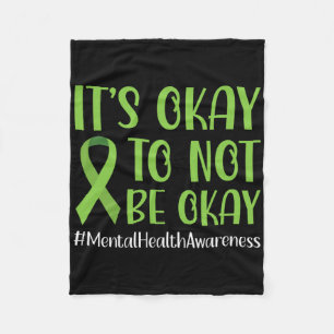 Green Ribbon ist gut, um nicht in Ordnung psychisc Fleecedecke