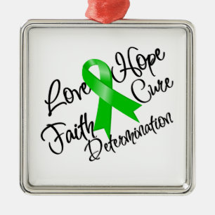 Green Ribbon Liebe Hope Entschlossenheit Ornament Aus Metall