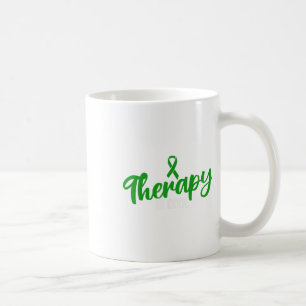 Green Ribbon Mental Health Awareness Therapy is Co Kaffeetasse