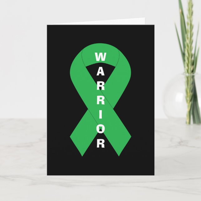 Green Ribbon Mental Health Awareness Warrior Karte (Vorderseite)