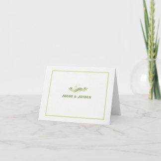 Green Ribbon Personalized Foto von Thank You/Notec Dankeskarte