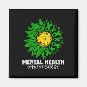 Green Ribbon Sonnenblume Wom Magnet