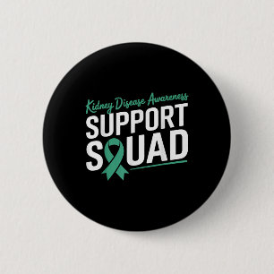Green Ribbon Support Squad für Nierenerkrankungen  Button