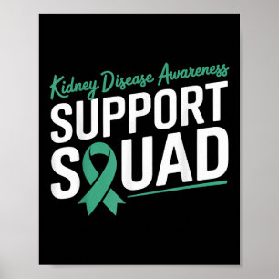 Green Ribbon Support Squad für Nierenerkrankungen Poster
