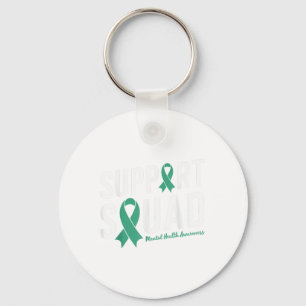 Green Ribbon Support Squad für Software für psychi Schlüsselanhänger
