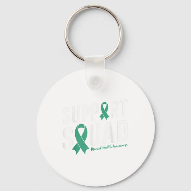 Green Ribbon Support Squad für Software für psychi Schlüsselanhänger (Vorderseite)