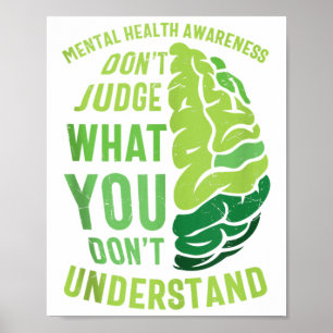 Green Ribbon Warrior & amp; Unterstützer - Mental Poster