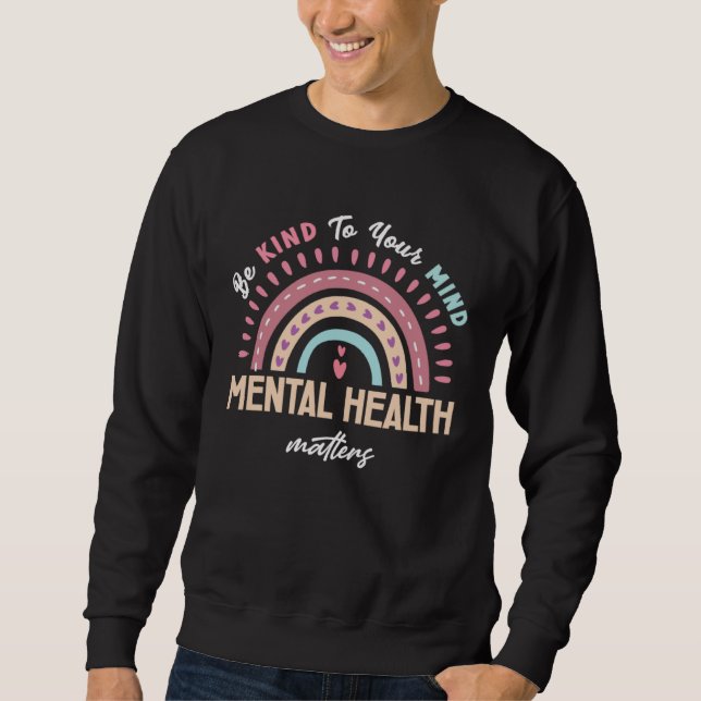 Green Ribbon Warrior & Supporters  Mental Health A Sweatshirt (Vorderseite)