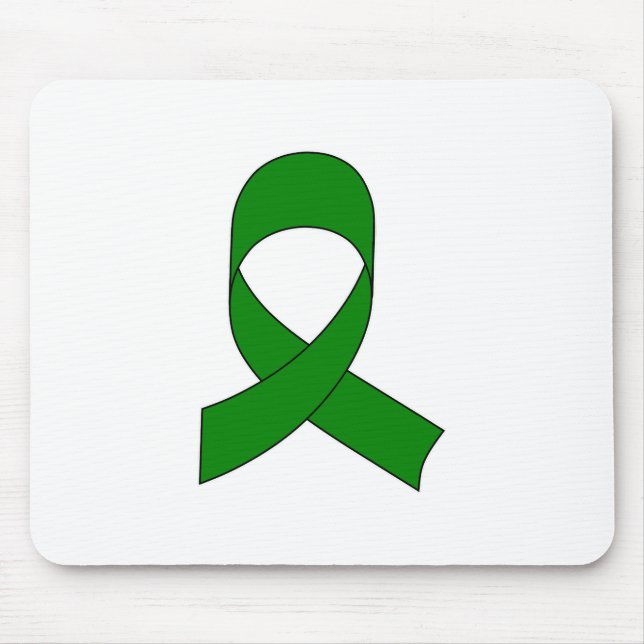 Green Ribbon Zeichnend Mousepad (Vorne)