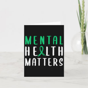 Green Ribbon zu psychischen Gesundheitsproblemen Karte