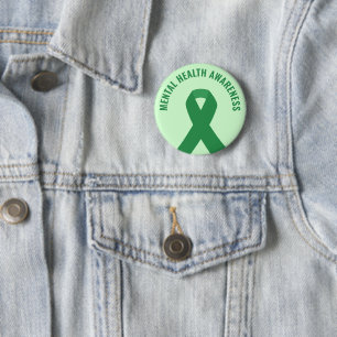 Green Ribbon zur Sensibilisierung für psychische G Button