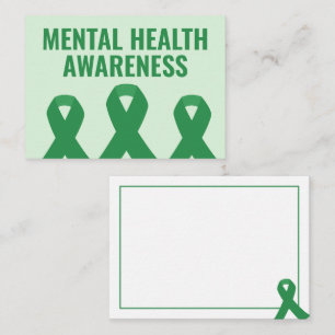 Green Ribbon zur Sensibilisierung für psychische G Mitteilungskarte