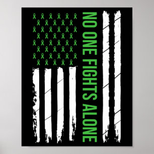 Green Ribbon zur Sensibilisierung für psychische G Poster