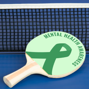 Green Ribbon zur Sensibilisierung für psychische G Tischtennis Schläger