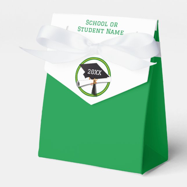 Green Ring on Grad Cap Abschluss Geschenkschachtel (Vorderseite)