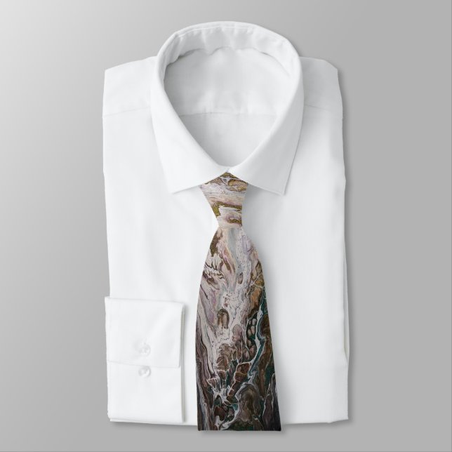 "Green Ripple" von JAD Neck Tie No.2 Krawatte (Gebunden)