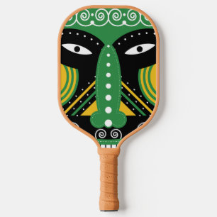 Green Ritual Tribal Art Pickleball Schläger