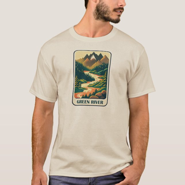 Green River Utah Farben T-Shirt (Vorderseite)