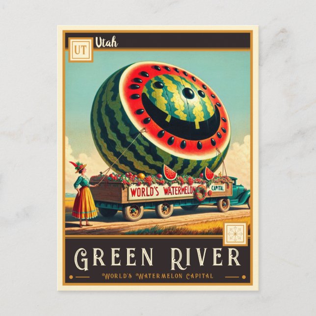 Green River, Utah | Vintage Postkarte (Vorderseite)