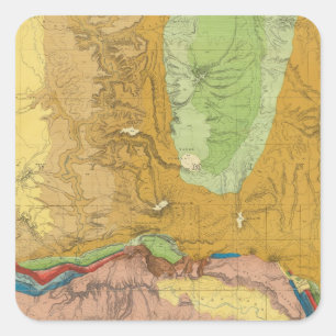 Green River von der Pacific Rail Road der Gewerksc Quadratischer Aufkleber