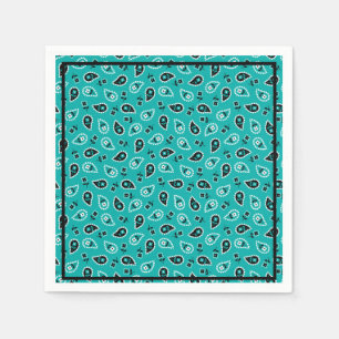 Green Rodeo Bandana Print Birthday Party Napkins Serviette
