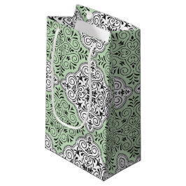 Green Rokoko Pattern Geblüht Kleine Geschenktüte