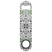 Green Rokoko Pattern Geblüht