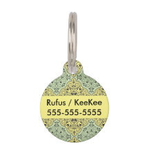 Green Rokoko Pattern Geblüht