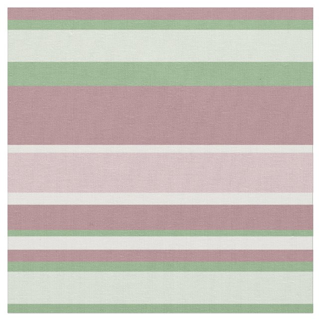 Green, Rose and Pink Stripes Stoff (Nahaufnahme)