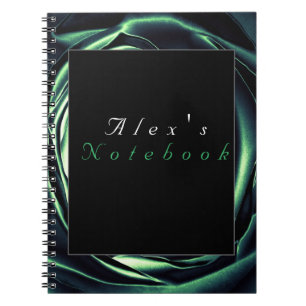 Green Rose Design Spiral Art Foto Notebook Notizblock