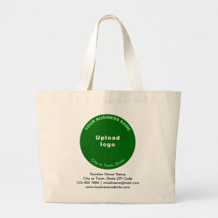 Green Round Shape Business-Marke auf Jumbo Stoffbeutel