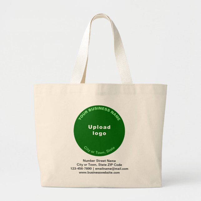 Green Round Shape Business-Marke auf Jumbo Stoffbeutel (Vorne)