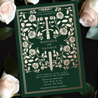 Green Royal Mittelalterliche Rose Goldschwert Hoch