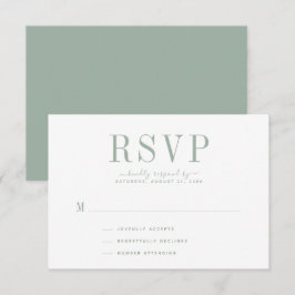 Green RSVP Card für Hochzeitssage Karte