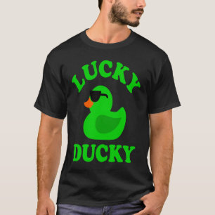 Green Rubber Duck Sunglasses Lucky Ducky Quack Du T-Shirt