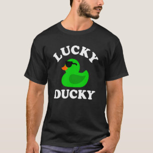 Green Rubber Duck Sunglasses Lucky Ducky Quack Duc T-Shirt
