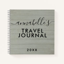 Green Rustic Camping Woods RV Travel Journal Notizbuch