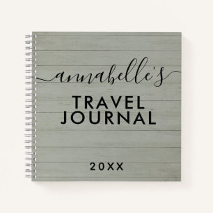 Green Rustic Camping Woods RV Travel Journal Notizbuch