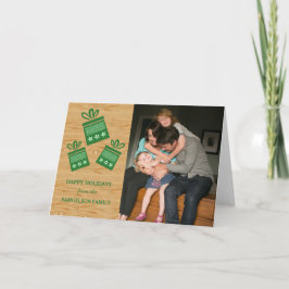 Green Rustic präsentiert Urlaubskarte Feiertagskarte