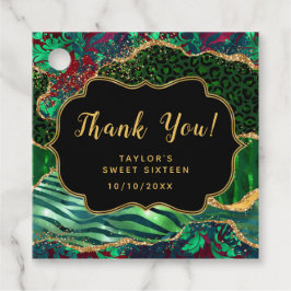 Green Safari Agate 16 . Geburtstag Vielen Dank Geschenkanhänger