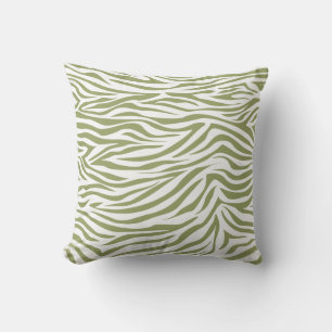 Green Safari Zebra Kissen