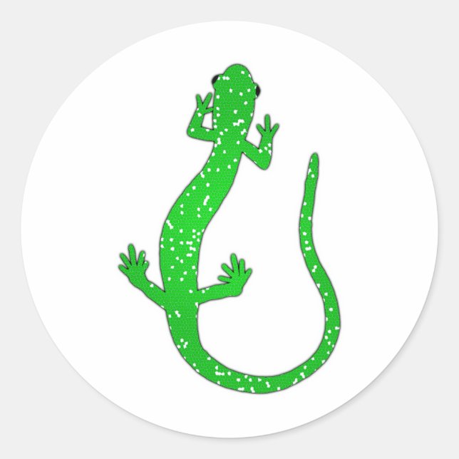 Green Salamander Logo Runder Aufkleber (Vorderseite)
